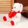 Soft toy "Bear", with heart, 19 cm, white color