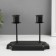 Summary Metal for 2 candles "Aristotle" black d = 2.5 cm 8x16x12 cm