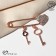 Pin "Heart" with keys, 5 cm, white color in pink gold