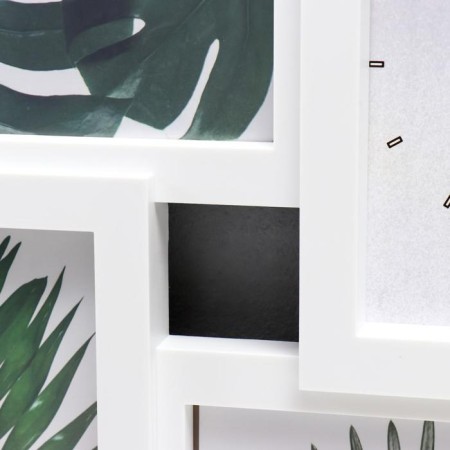 Photo frame with the clock "lovely" 3 photos, white-1