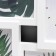 Photo frame with the clock "lovely" 3 photos, white