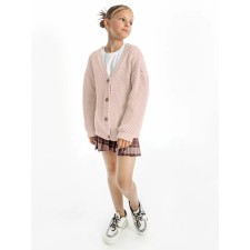 Кардиган для девочки Amarobaby Knit, рост 104 см, цвет бело-розовый