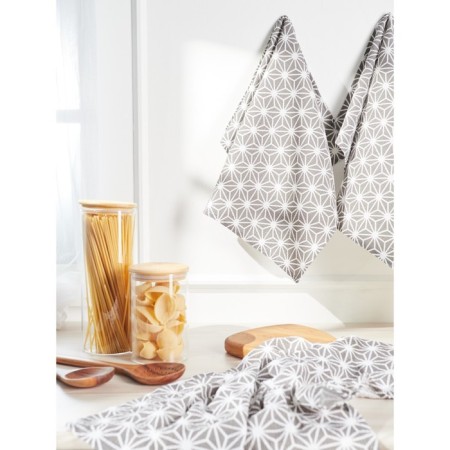 A set of towels of kitchen stellar Grey, size 45x60 cm abstraction, gray, 6 pcs