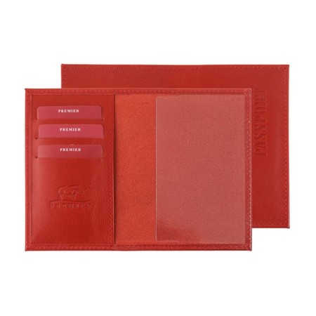 Passport cover, map for maps, red color