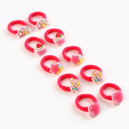 Hair gum children's “kittens”, 10 pcs, rh elastic 1.5 x 1.5 x 1 cm-2