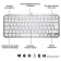 Keyboard Logitech MX Keys Mini Silver/White USB wireless BT/Radio LED (920-01050 107890