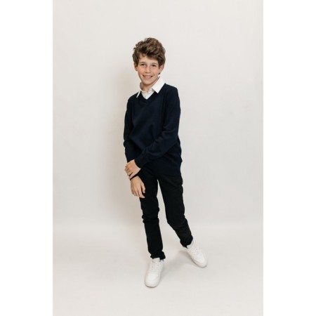 Jumper for boys, height 110-116 cm, dark blue color-4