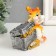 Piggy bank Polystone "Fiery Dragon with a gift/chest" MIX 10.5x6x10 cm