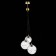 Suspended EVOLUCE lamp. Sle103113-03. Satturo. 3x60 watts, E27, 30x30x120 cm, golden color