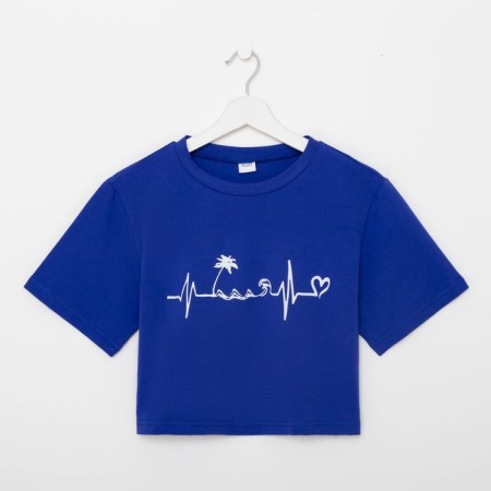 T -shirt shortened female minku color electro, size 48-5