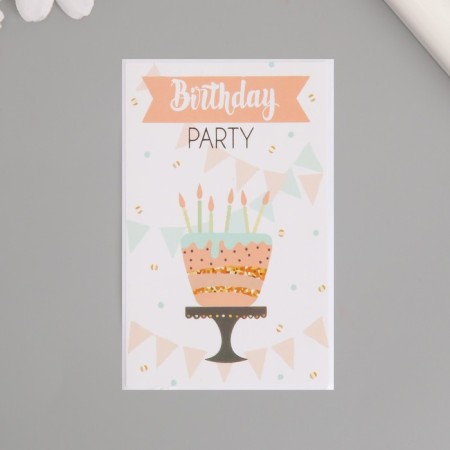 Sticker Party "Party. Cake" Set 50 pcs 8x5 cm-1