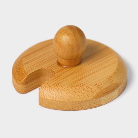 Lid for the tanks of the share, d = 5.5 cm, with a handle, bamboo-2