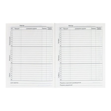 Diary for grades 1-4, "Owls. Pattern", solid cover 7BC, glossy lamination, 48 sheets-6