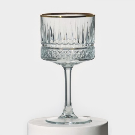 Elysia glass glasses set, 500 ml, 4 pcs, with a golden border-1