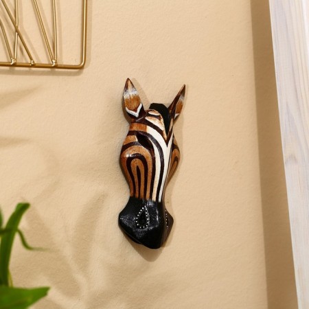 Mask "Zebra" Albezia 19x9x4 cm-2