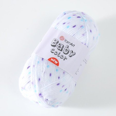 Baby Color yarn 100% acrylic 150m/50g (201 Bel-violet-turquoise)-1