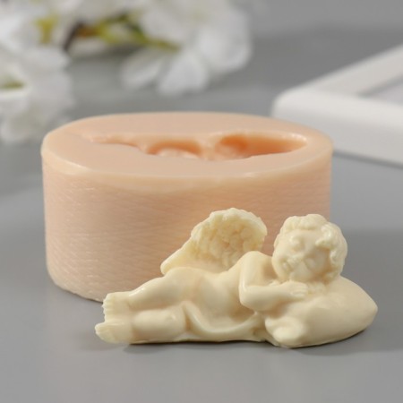 Mold Silicon "Angelka sleeps" 6.5x3x3 cm mix