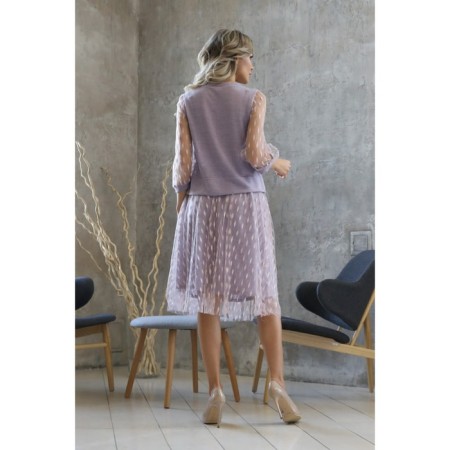 Female skirt, size 52, pink color-8