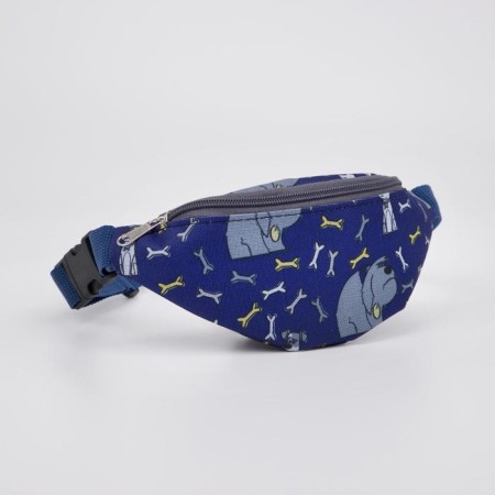 Board children's belt on a zipper, blue color