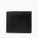 Male purse without fastener, department for bills, for maps, for coins, black color