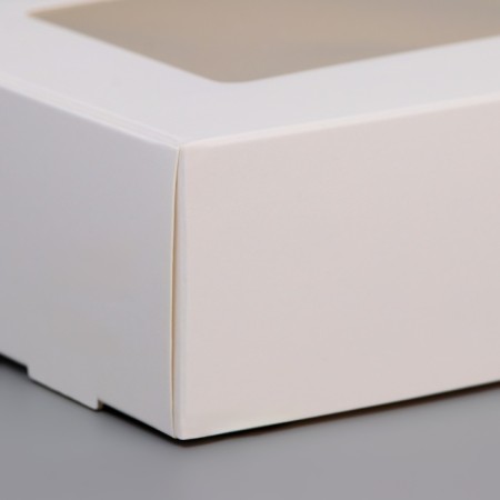 Box fold, pencil case, with a window, white, 27 x 12 x 5 cm-2