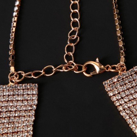 Choker "grace" of sparks is narrow, white color in gold, l = 31 cm-1