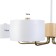 Brisco chandelier 6he27 40W white-gold 90x90x55 cm Bayerlux