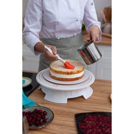Rotating cake stand, d = 30.5 cm, with a rotation blocker lever, with a spill-6