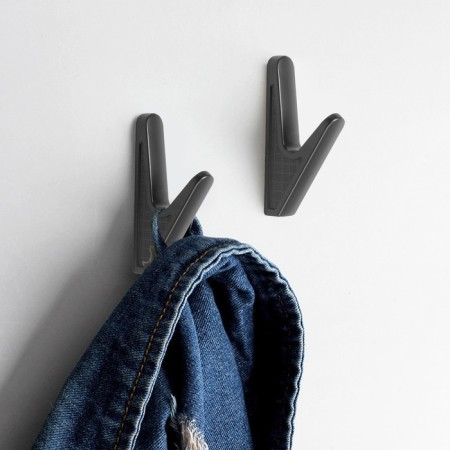 Furniture hook Cappio fawn, one -rod, color graphite, 3 pcs.-4