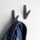 Furniture hook Cappio fawn, one -rod, color graphite, 3 pcs.