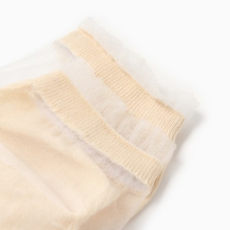 Women's socks glass minku beige color, rr 36-37 (23 cm)-1