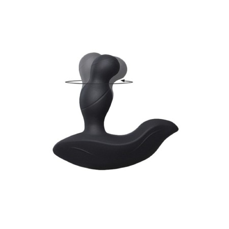 Livett Louis prostate stimulator with a rotating head, with a remote control, black, 13 cm-1