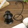 Summary metal 1 candle "openwork flashlight" black 23x14x9.5 cm