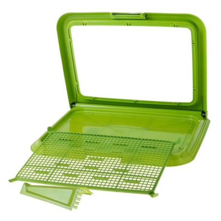 The toilet is multifunctional (under a diaper, with a removable grid), 49x36.5x4 cm, green-3