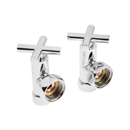 The corner valve for the TIM KV10-LFF043 towel rail, V.1 "X3/4", the pen, chrome, 2 pcs.
