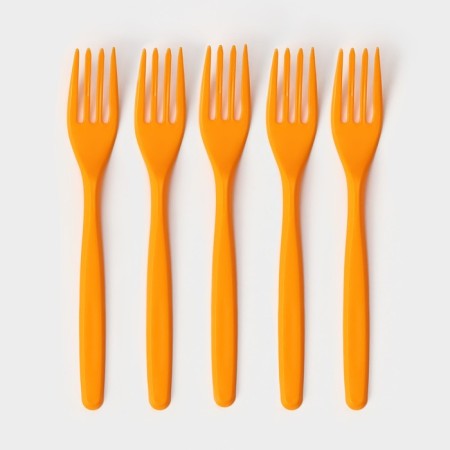 Plastic disposable plug "premium", 18 cm, 100 pcs/pcs, orange color-1