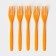 Plastic disposable plug "premium", 18 cm, 100 pcs/pcs, orange color