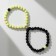 Bracelets "Demetrons" on the magnet, perseverance, the color is black and yellow with silver, 7 cm