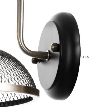 Bra "Lumen" 1x60W E27 Black/Brass 20x20x15cm-6