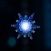 LED toy on Velcro "Snowflake" 11 cm, batteries Lr44x3, glow of multi