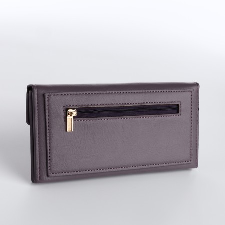 Women's wallet on the button, purple color-1