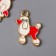 Decor for creativity Metal "Poodle white-pink" enamel 1.9x1.4 cm