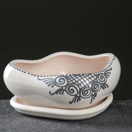 Flower pot "Bonsai 2/waves" pattern 0.8l-1