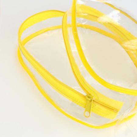 PVC cosmetic bag, 16*6*13, lightning department, yellow-3