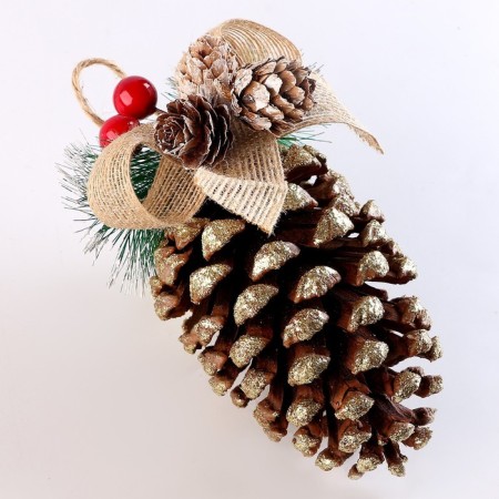Decorative bump "Golder with a bow" 10 × 10 × 18 cm-2