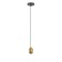 Lamp E27, wire 1 m, color copper