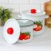 Set of pan "Sadovaya strawberries", 2 items: 3.5 l, 5.5 l, enameled covers, induction