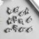 Busina for creativity Metal "Indicative finger - attention" silver 1.6x0.9 cm
