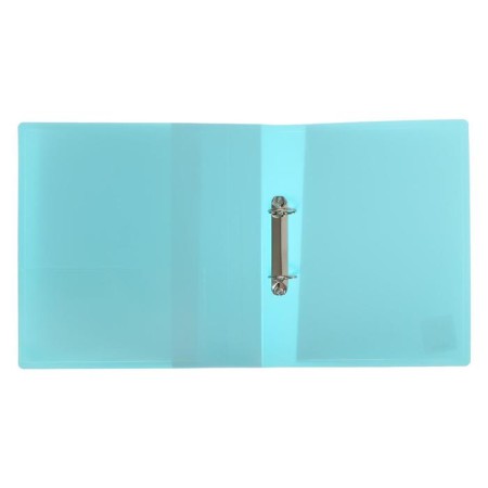 Folder on 2 rings A4 Calligrata, 40 mm, 700 μm, pocket at the end, turquoise-blue-1