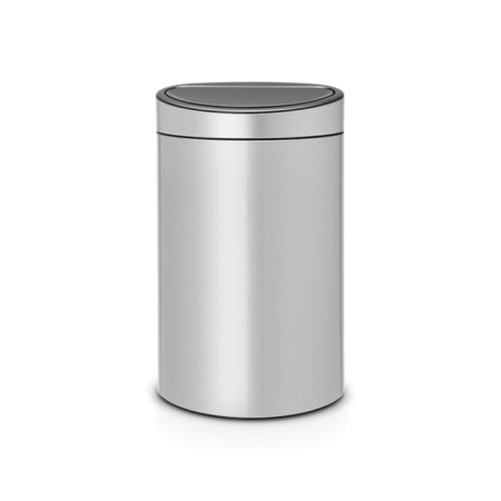 Garbage bucket Brabantia Touch Bin New, Soft Touch system, color gray metallic, 40 liters